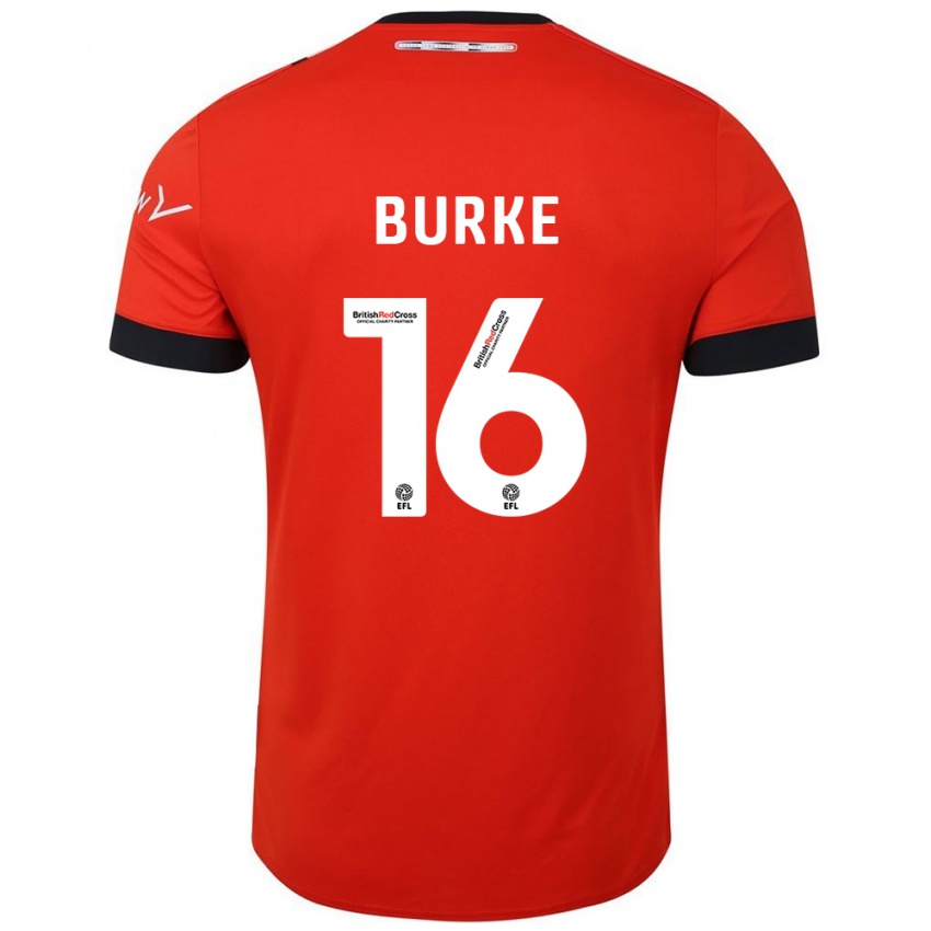 Bambino Maglia Reece Burke #16 Arancione Nero Kit Gara Home 2024/25 Maglietta