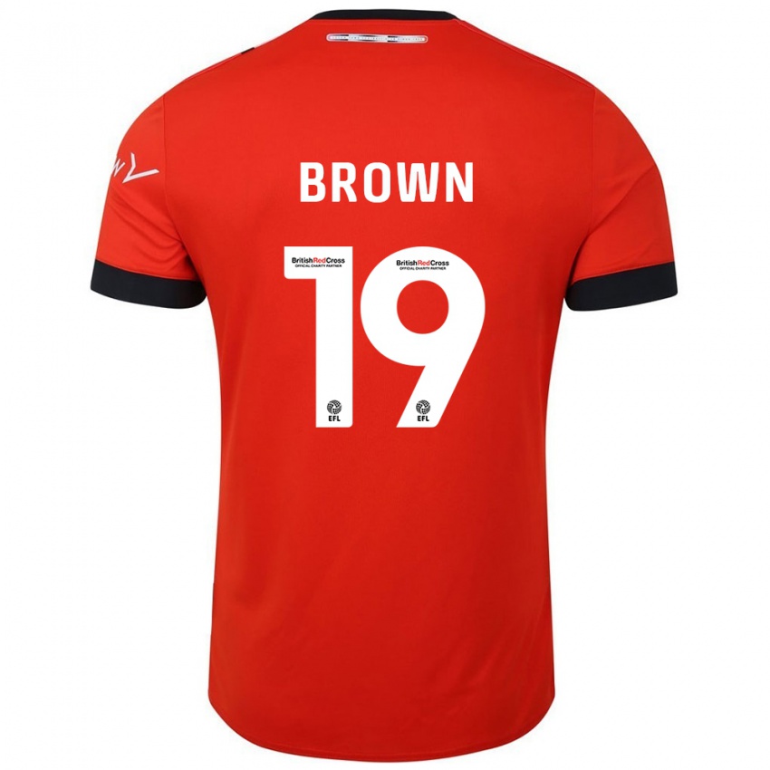 Bambino Maglia Jacob Brown #19 Arancione Nero Kit Gara Home 2024/25 Maglietta