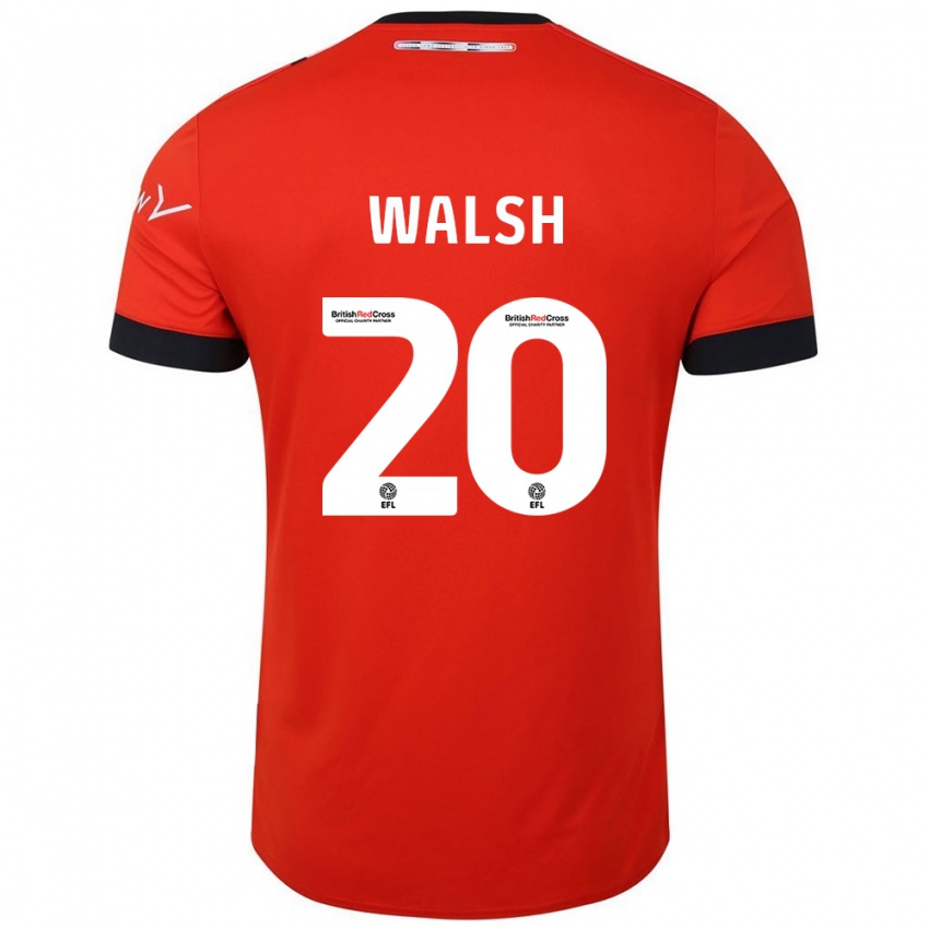 Bambino Maglia Liam Walsh #20 Arancione Nero Kit Gara Home 2024/25 Maglietta