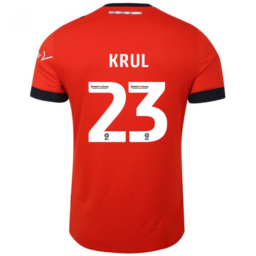 Bambino Maglia Tim Krul #23 Arancione Nero Kit Gara Home 2024/25 Maglietta