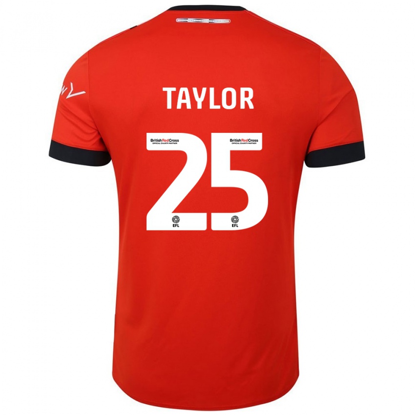 Bambino Maglia Joe Taylor #25 Arancione Nero Kit Gara Home 2024/25 Maglietta