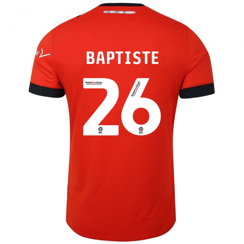 Bambino Maglia Shandon Baptiste #26 Arancione Nero Kit Gara Home 2024/25 Maglietta