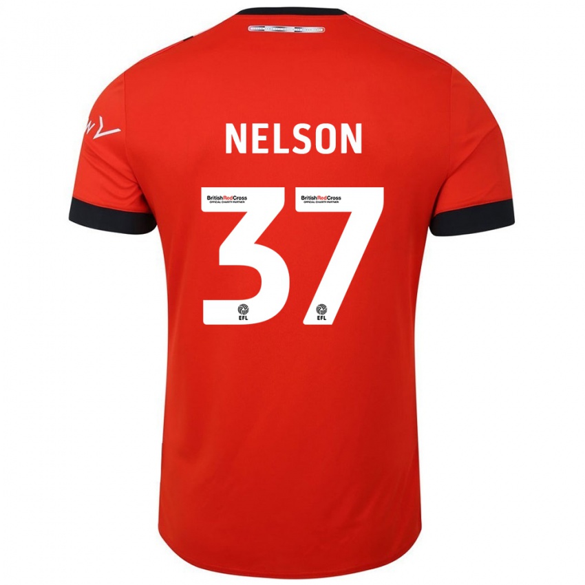 Bambino Maglia Zack Nelson #37 Arancione Nero Kit Gara Home 2024/25 Maglietta