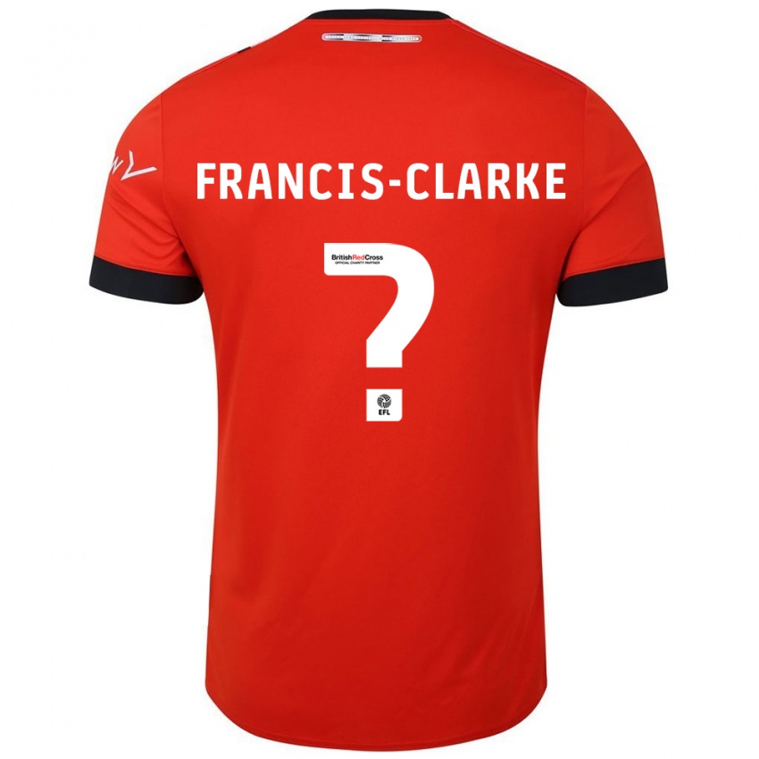 Bambino Maglia Aidan Francis-Clarke #0 Arancione Nero Kit Gara Home 2024/25 Maglietta