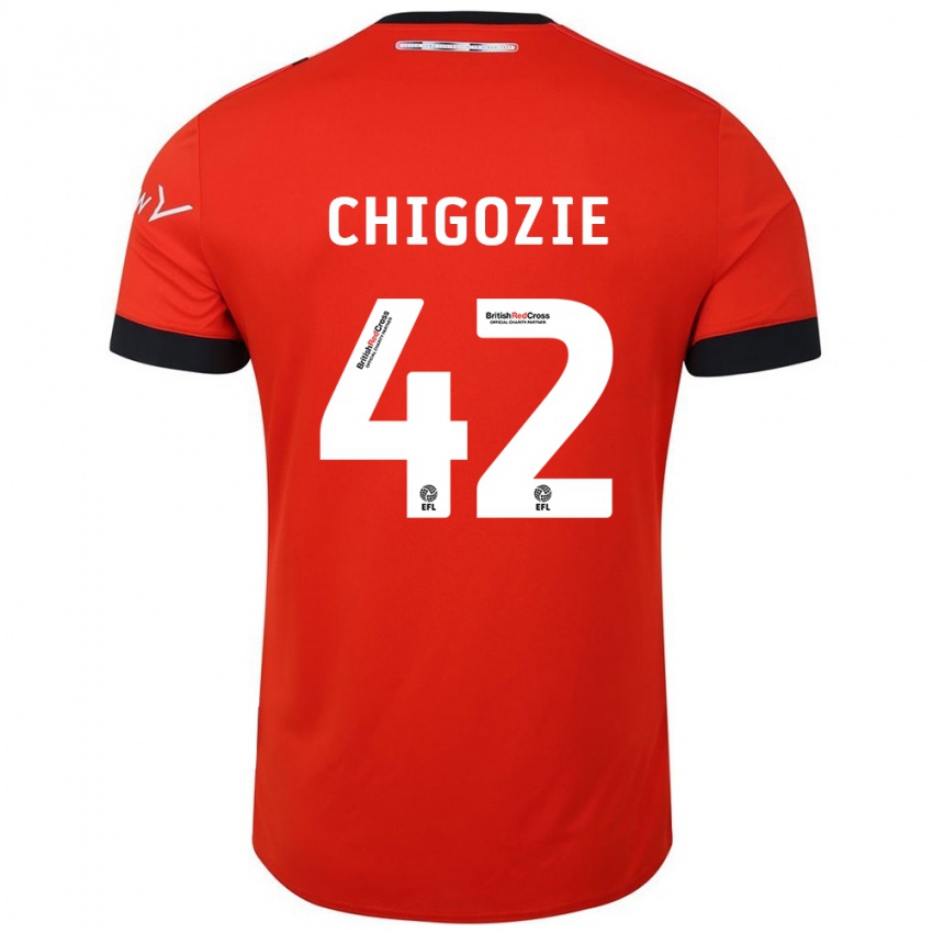 Bambino Maglia Christian Chigozie #42 Arancione Nero Kit Gara Home 2024/25 Maglietta