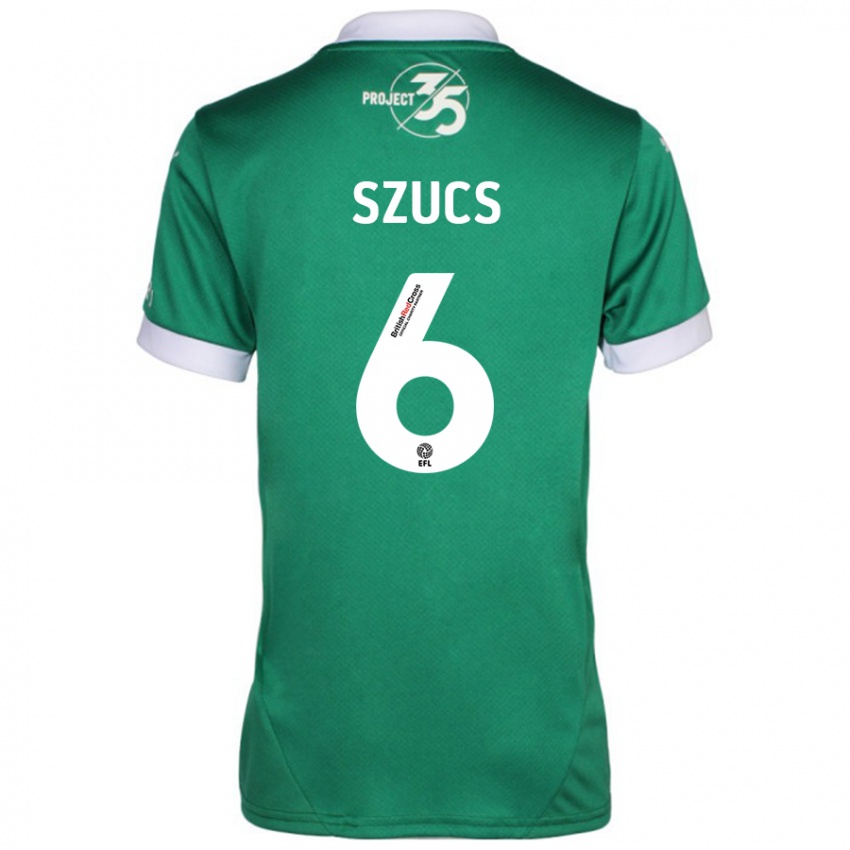 Bambino Maglia Kornél Szűcs #6 Verde Bianco Kit Gara Home 2024/25 Maglietta