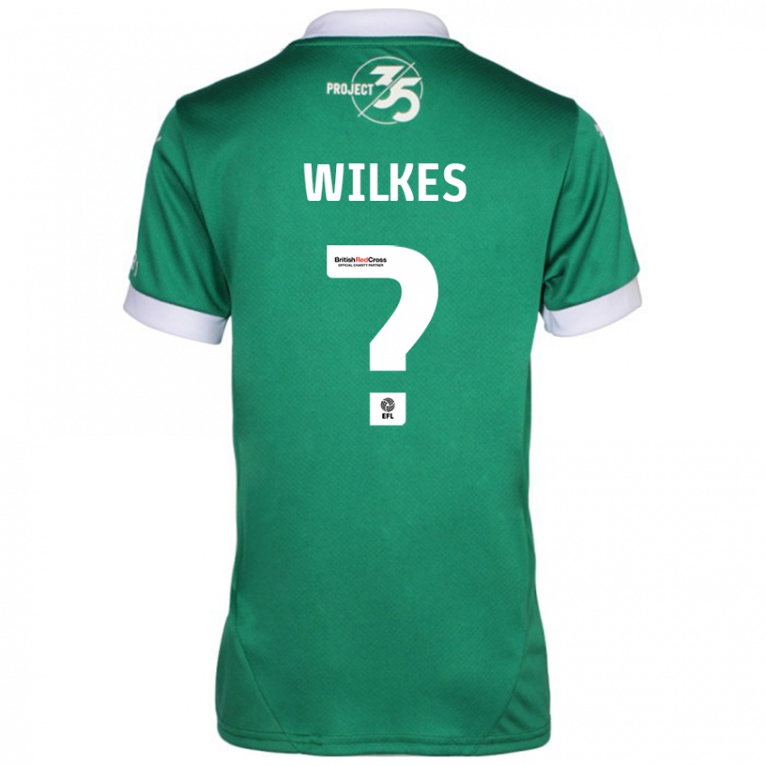 Bambino Maglia Finley Wilkes #0 Verde Bianco Kit Gara Home 2024/25 Maglietta