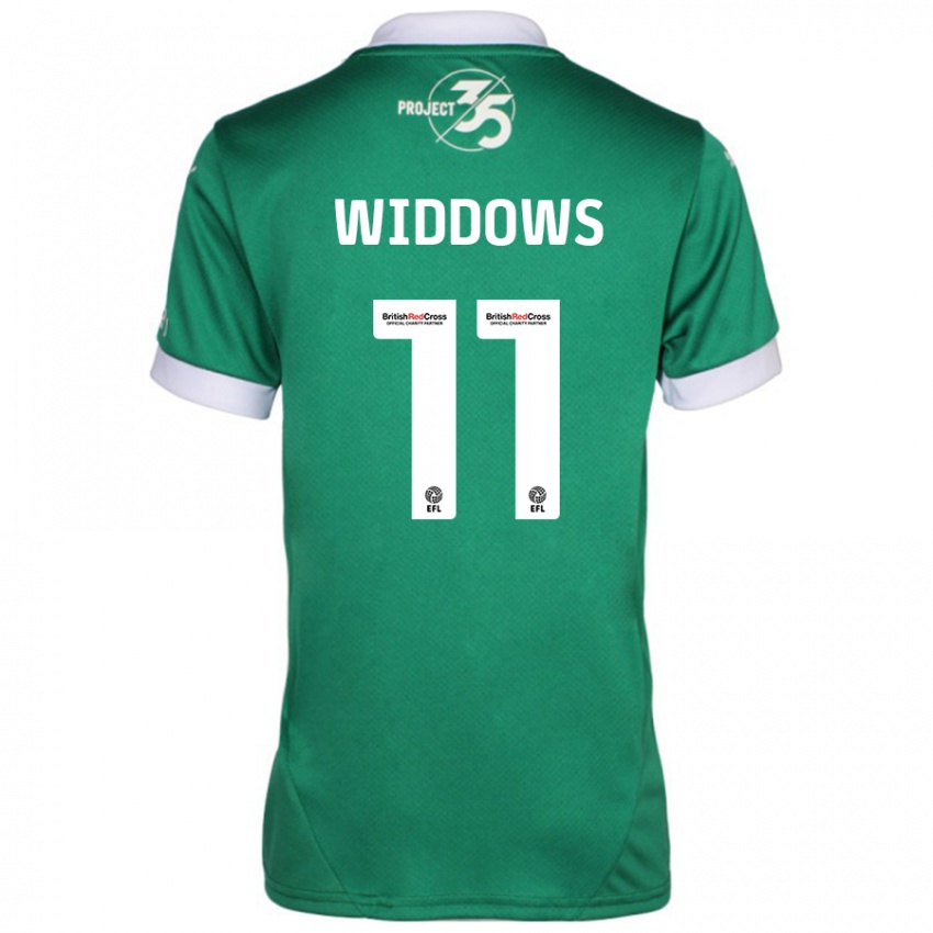 Bambino Maglia Jade Widdows #11 Verde Bianco Kit Gara Home 2024/25 Maglietta