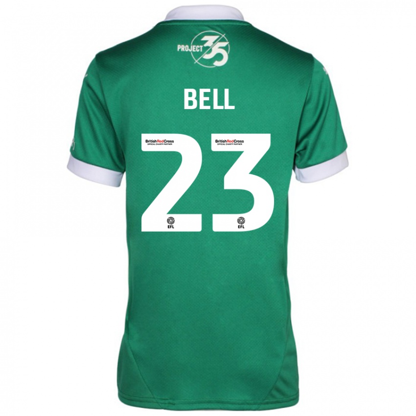 Bambino Maglia Katelyn Bell #23 Verde Bianco Kit Gara Home 2024/25 Maglietta