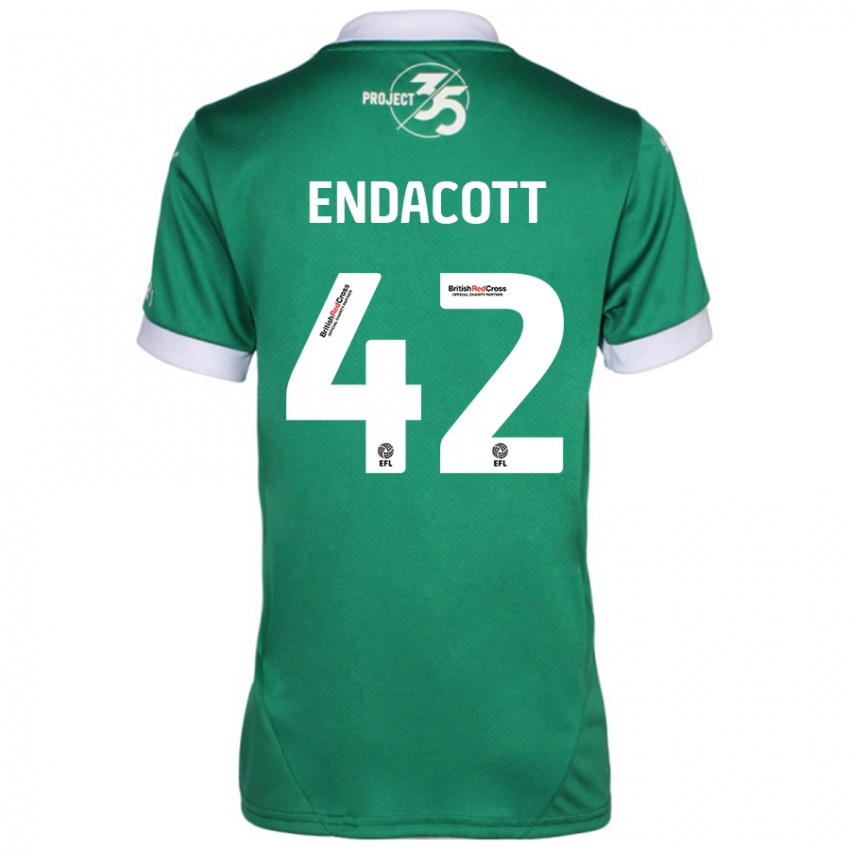 Bambino Maglia Jack Endacott #42 Verde Bianco Kit Gara Home 2024/25 Maglietta