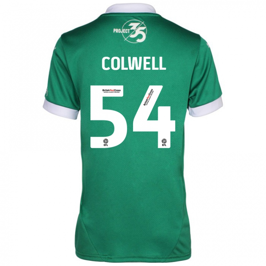 Bambino Maglia Lewis Colwell #54 Verde Bianco Kit Gara Home 2024/25 Maglietta