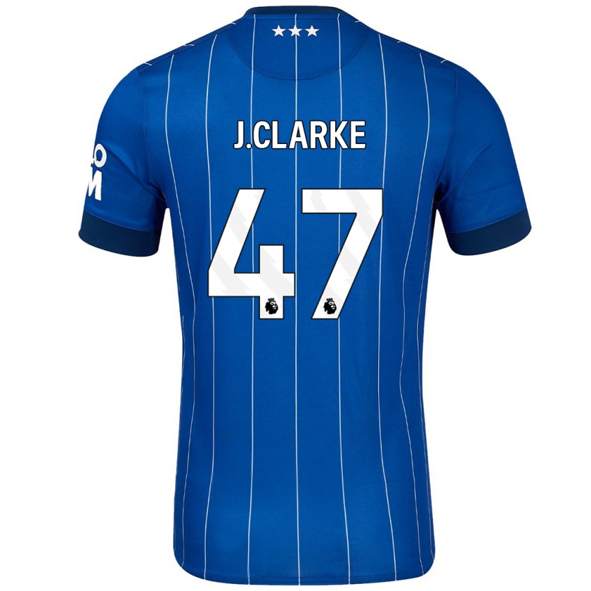 Bambino Maglia Jack Clarke #47 Blu Navy Kit Gara Home 2024/25 Maglietta