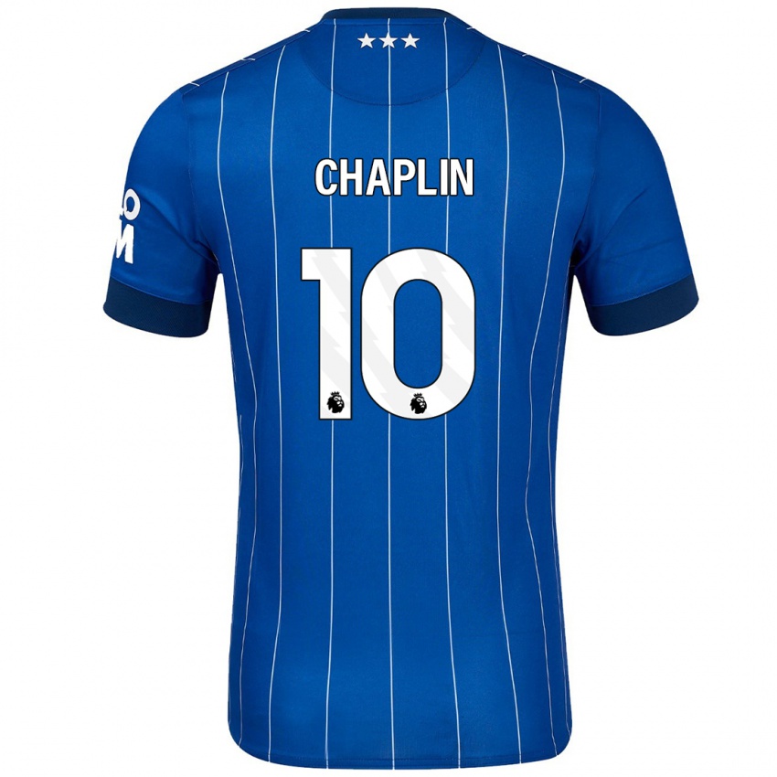 Bambino Maglia Conor Chaplin #10 Blu Navy Kit Gara Home 2024/25 Maglietta