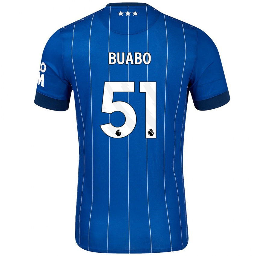 Bambino Maglia Gerard Buabo #51 Blu Navy Kit Gara Home 2024/25 Maglietta