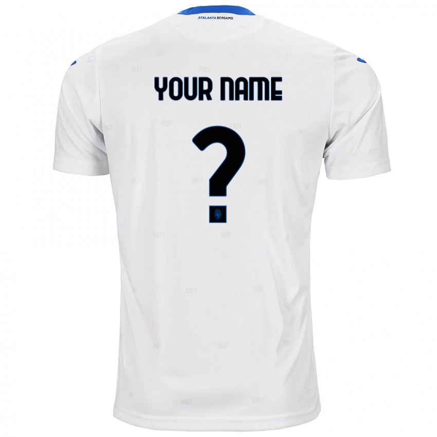 Bambino Maglia Il Tuo Nome #0 Bianco Kit Gara Away 2024/25 Maglietta