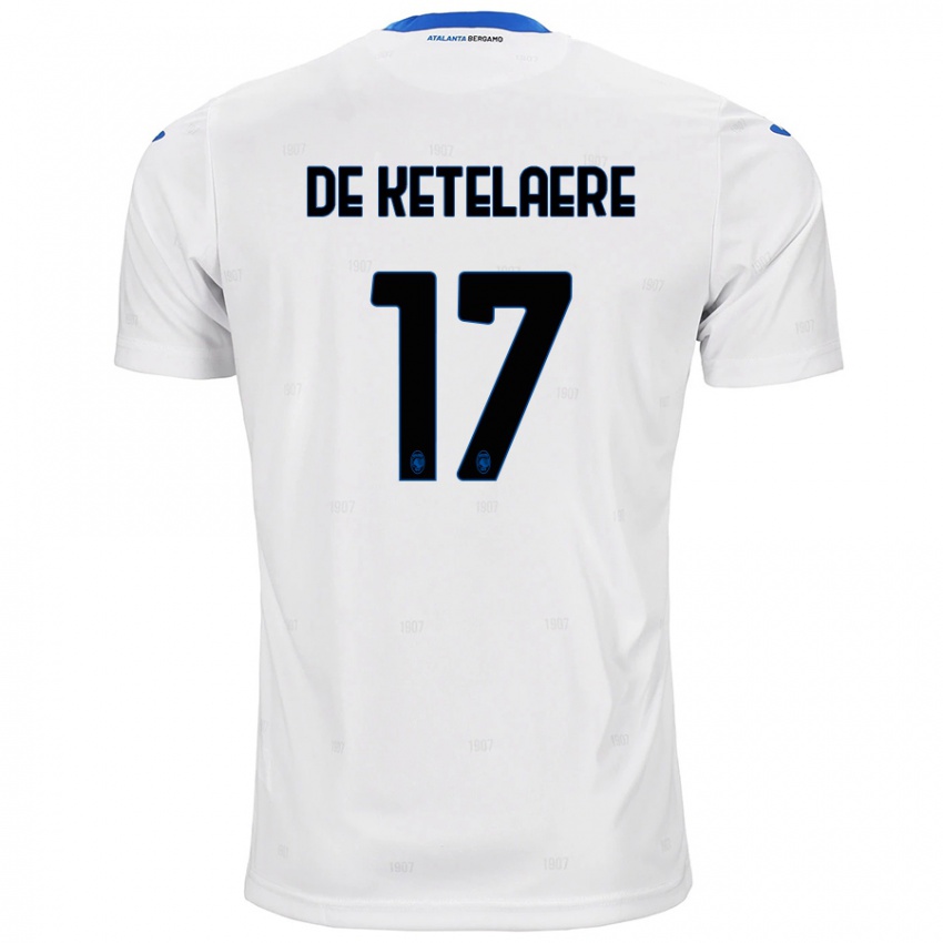 Bambino Maglia Charles De Ketelaere #17 Bianco Kit Gara Away 2024/25 Maglietta