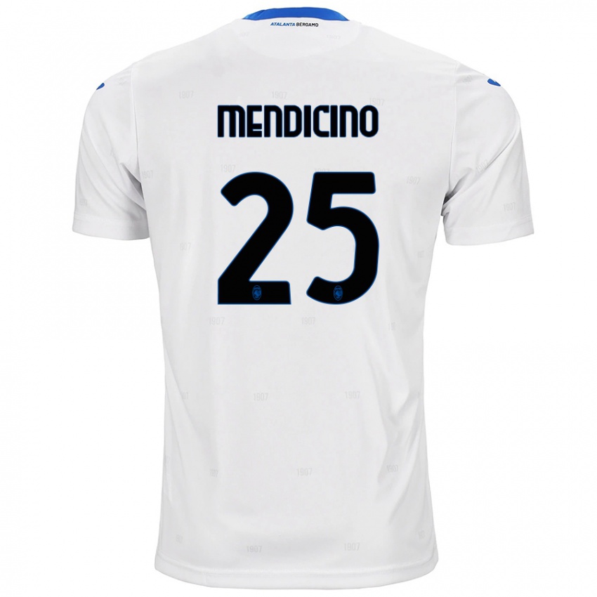 Bambino Maglia Leonardo Mendicino #25 Bianco Kit Gara Away 2024/25 Maglietta