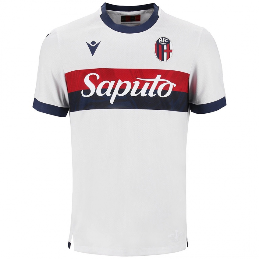 Bambino Maglia Matteo Franceschelli #0 Bianco Blu Reale Kit Gara Away 2024/25 Maglietta