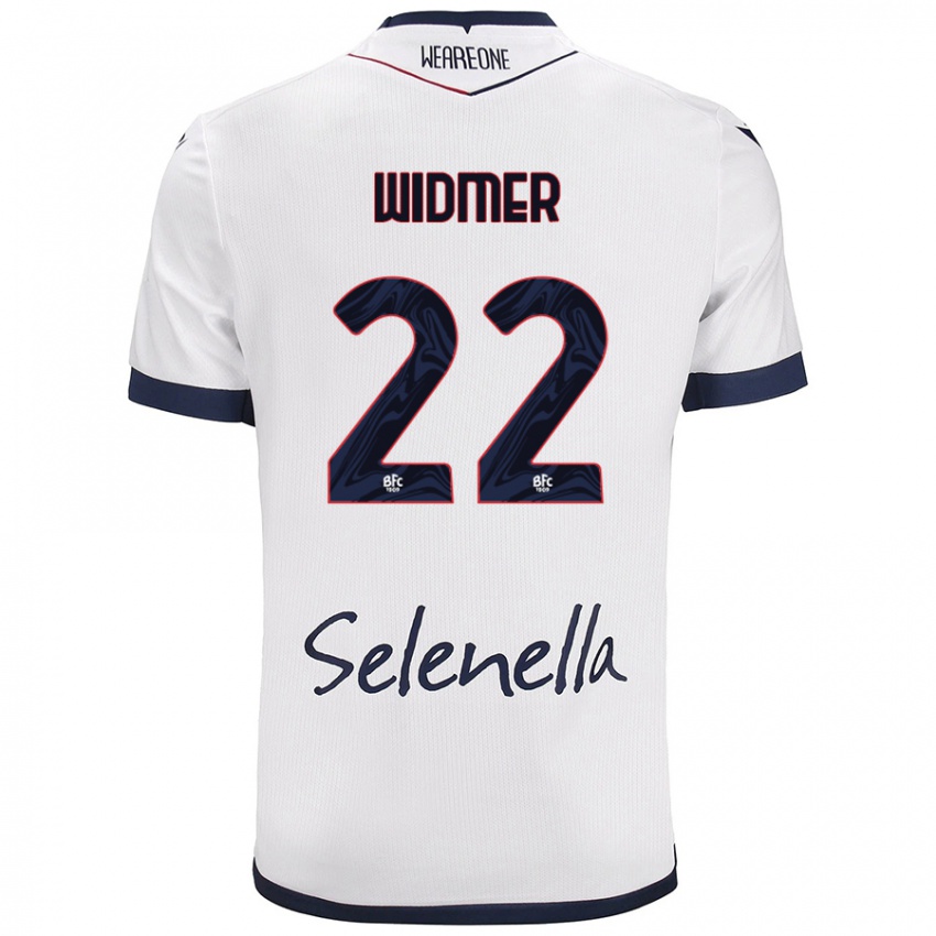 Bambino Maglia Renato Widmer D’autilia #22 Bianco Blu Reale Kit Gara Away 2024/25 Maglietta