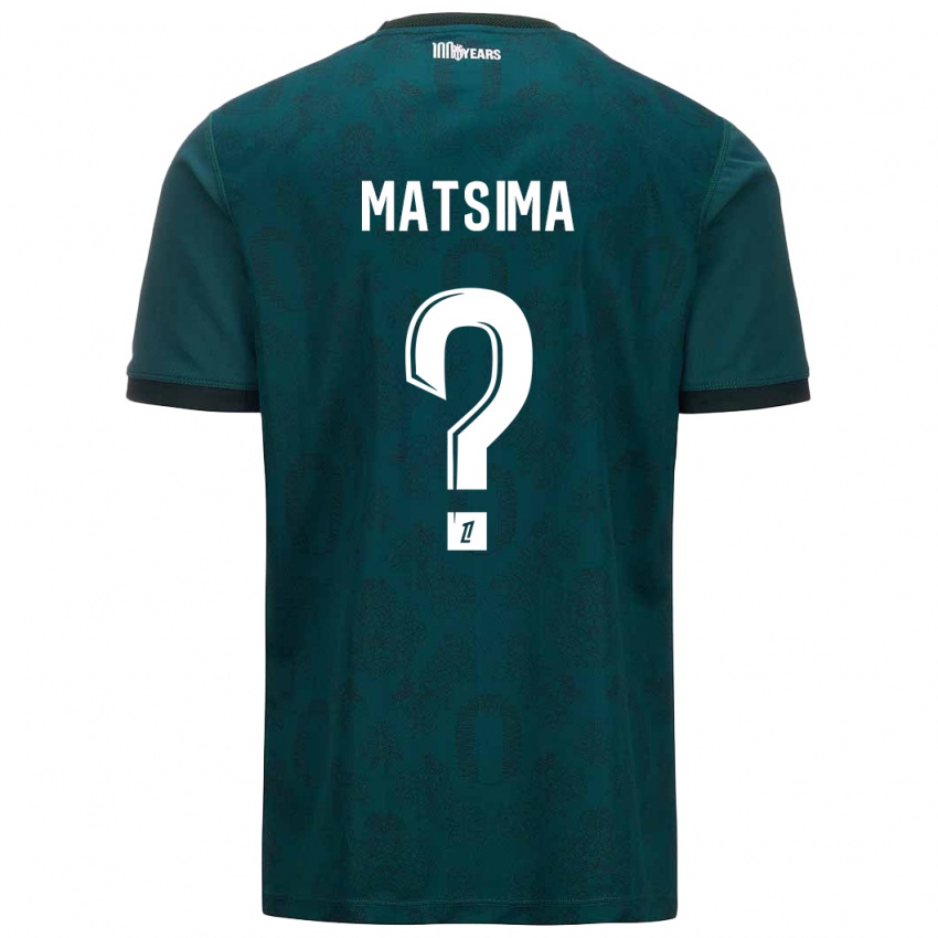 Bambino Maglia Chrislain Matsima #0 Verde Scuro Kit Gara Away 2024/25 Maglietta