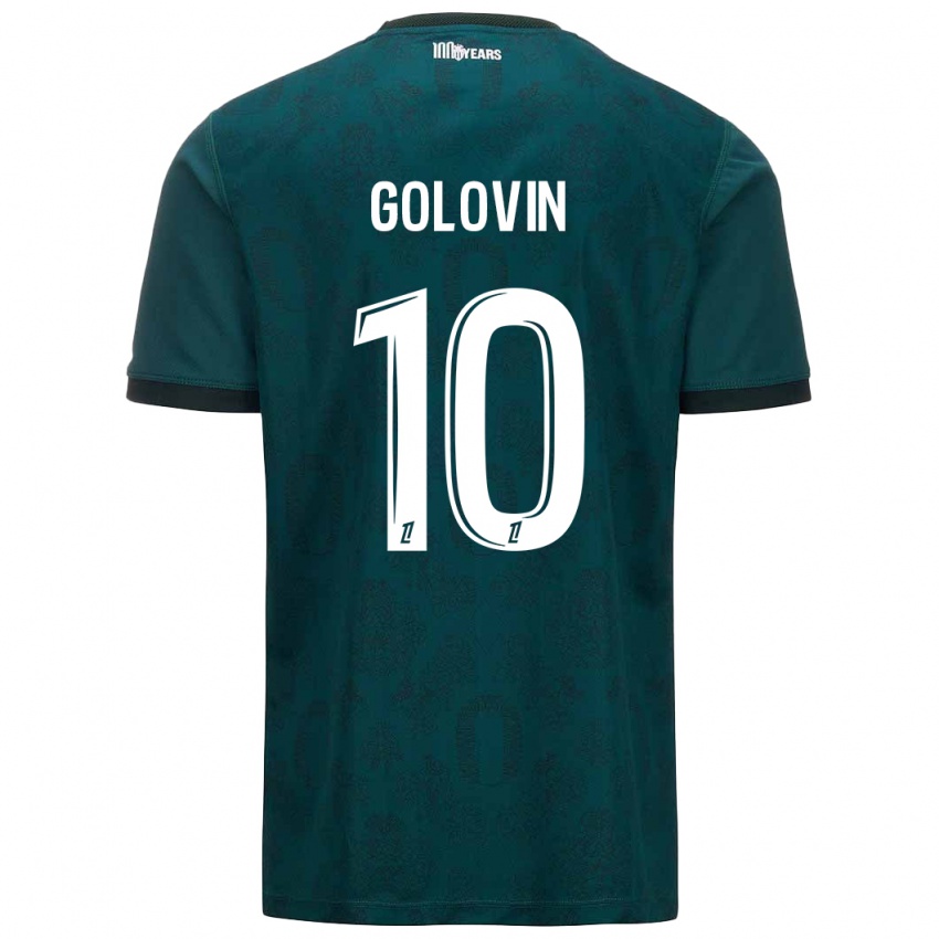 Bambino Maglia Aleksandr Golovin #10 Verde Scuro Kit Gara Away 2024/25 Maglietta