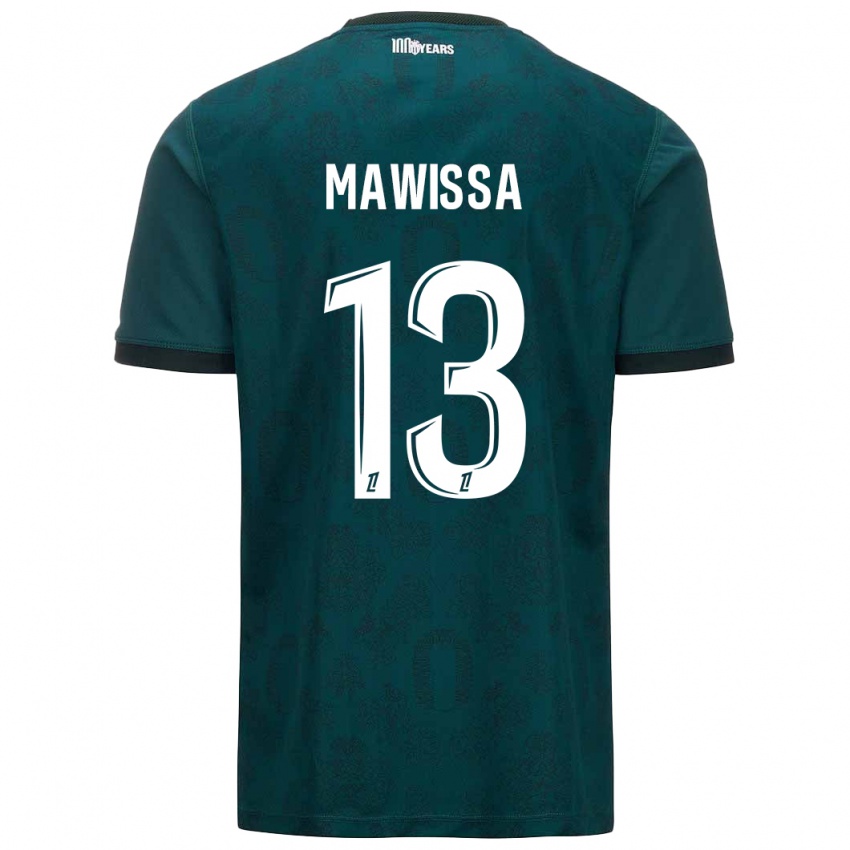 Bambino Maglia Christian Mawissa Elebi #13 Verde Scuro Kit Gara Away 2024/25 Maglietta