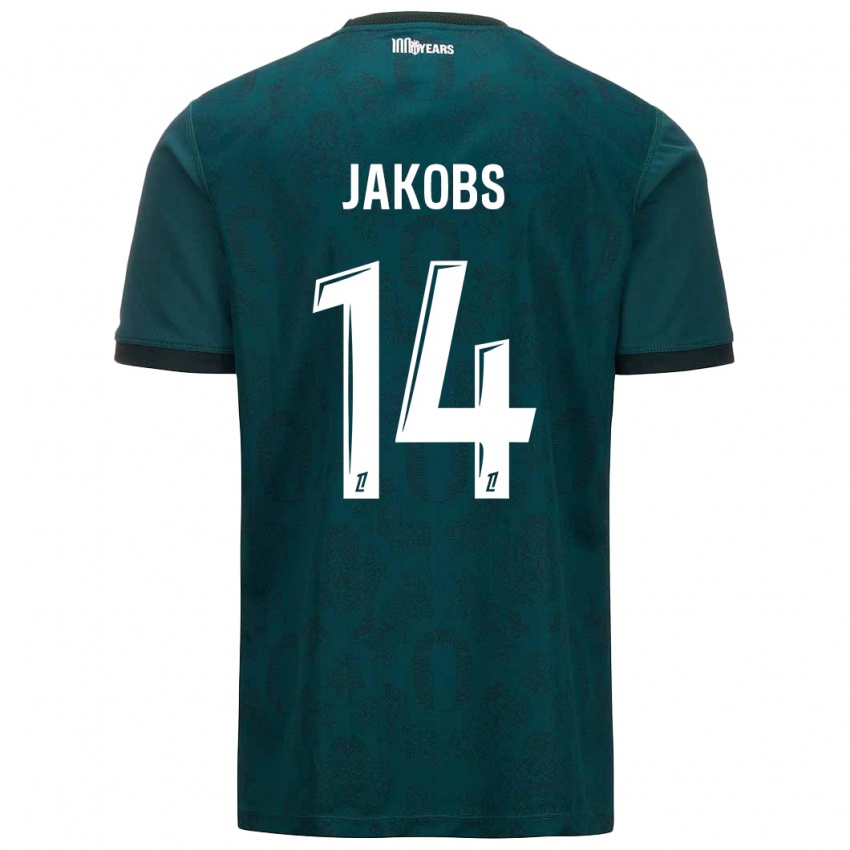 Bambino Maglia Ismail Jakobs #14 Verde Scuro Kit Gara Away 2024/25 Maglietta