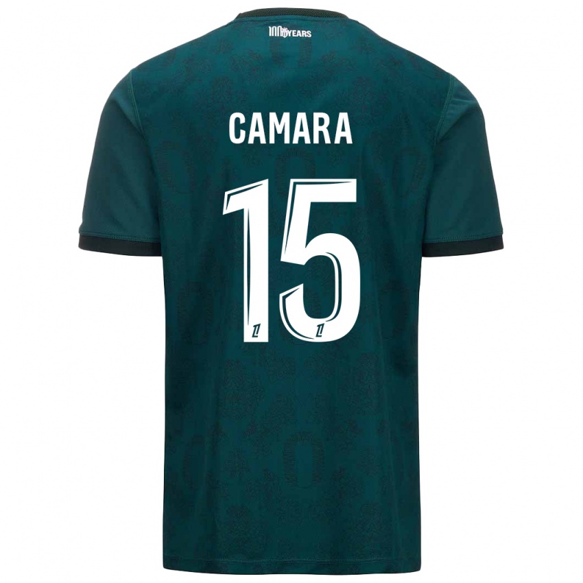 Bambino Maglia Lamine Camara #15 Verde Scuro Kit Gara Away 2024/25 Maglietta