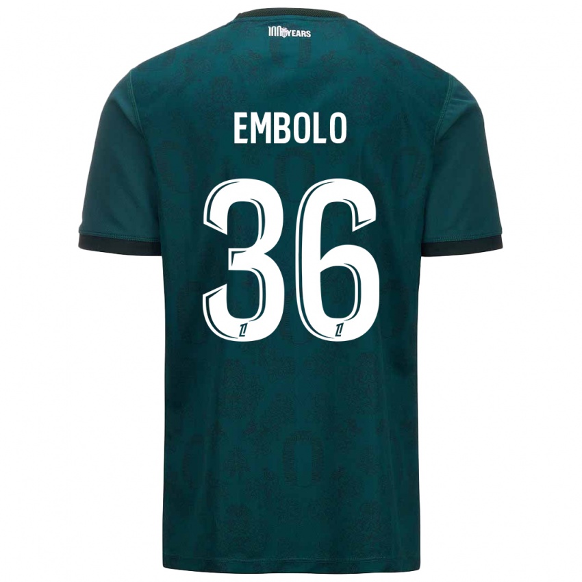 Bambino Maglia Breel Embolo #36 Verde Scuro Kit Gara Away 2024/25 Maglietta