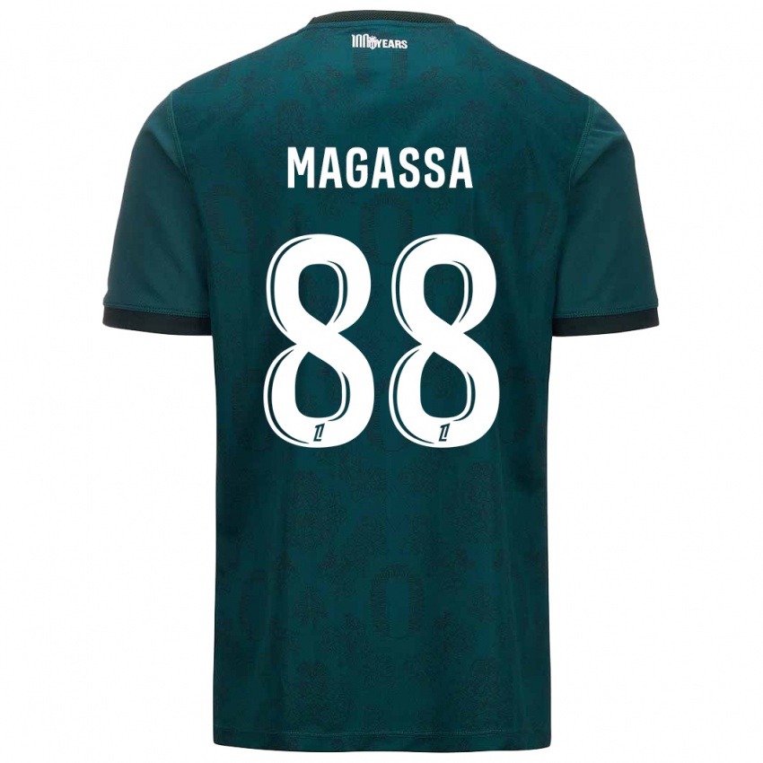 Bambino Maglia Soungoutou Magassa #88 Verde Scuro Kit Gara Away 2024/25 Maglietta