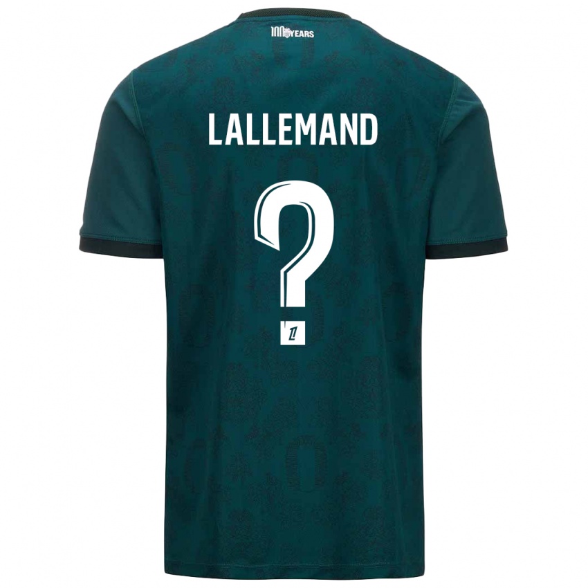 Bambino Maglia Nassim Lallemand #0 Verde Scuro Kit Gara Away 2024/25 Maglietta