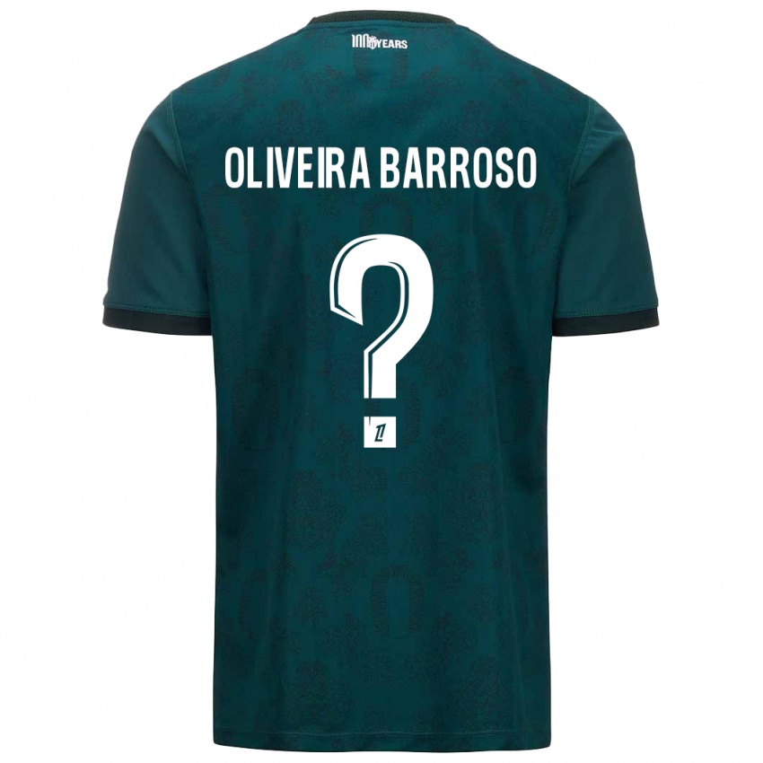 Bambino Maglia Mickael Oliveira Barroso #0 Verde Scuro Kit Gara Away 2024/25 Maglietta