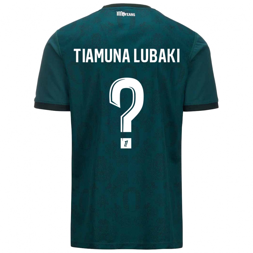 Bambino Maglia Loïc Tiamuna Lubaki #0 Verde Scuro Kit Gara Away 2024/25 Maglietta