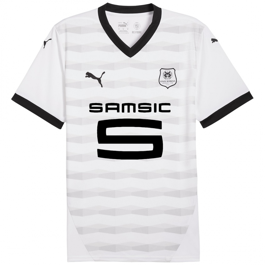 Bambino Maglia Mikayil Faye #0 Bianco Nero Kit Gara Away 2024/25 Maglietta