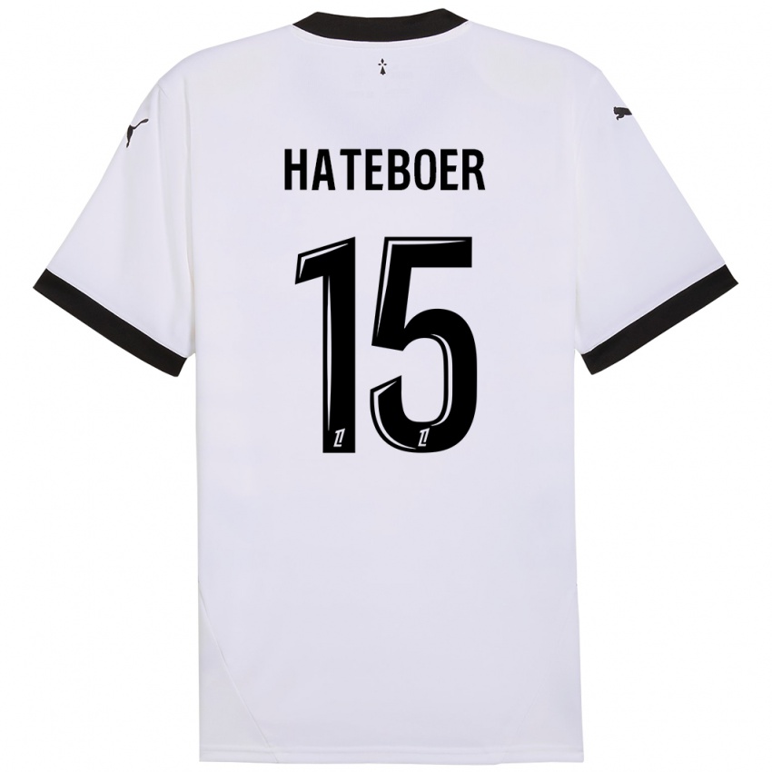 Bambino Maglia Hans Hateboer #15 Bianco Nero Kit Gara Away 2024/25 Maglietta