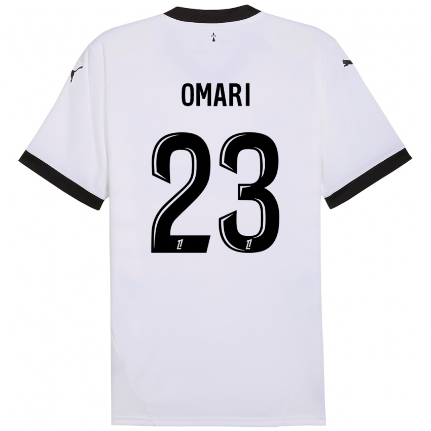 Bambino Maglia Warmed Omari #23 Bianco Nero Kit Gara Away 2024/25 Maglietta