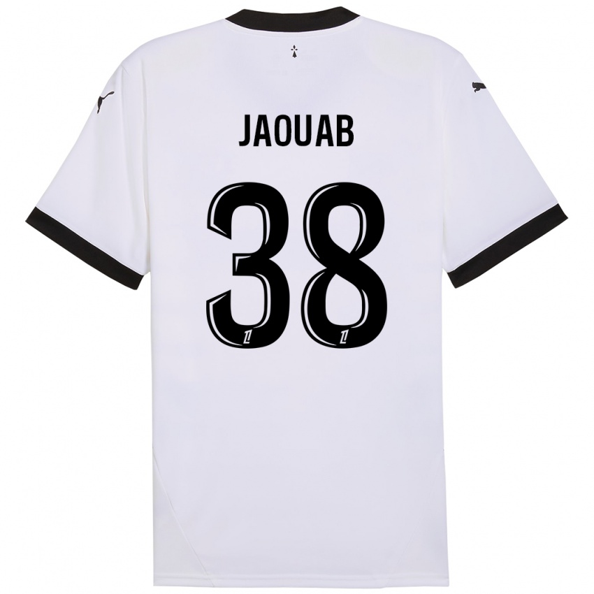 Bambino Maglia Mohamed Jaouab #38 Bianco Nero Kit Gara Away 2024/25 Maglietta