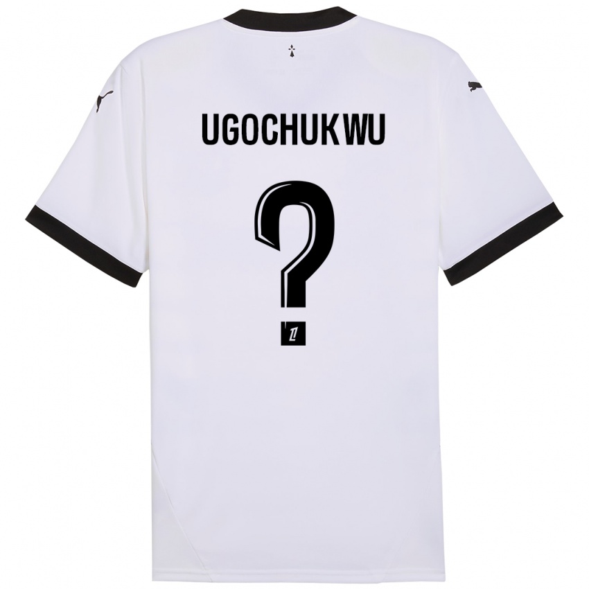 Bambino Maglia Chibuike Ugochukwu #0 Bianco Nero Kit Gara Away 2024/25 Maglietta