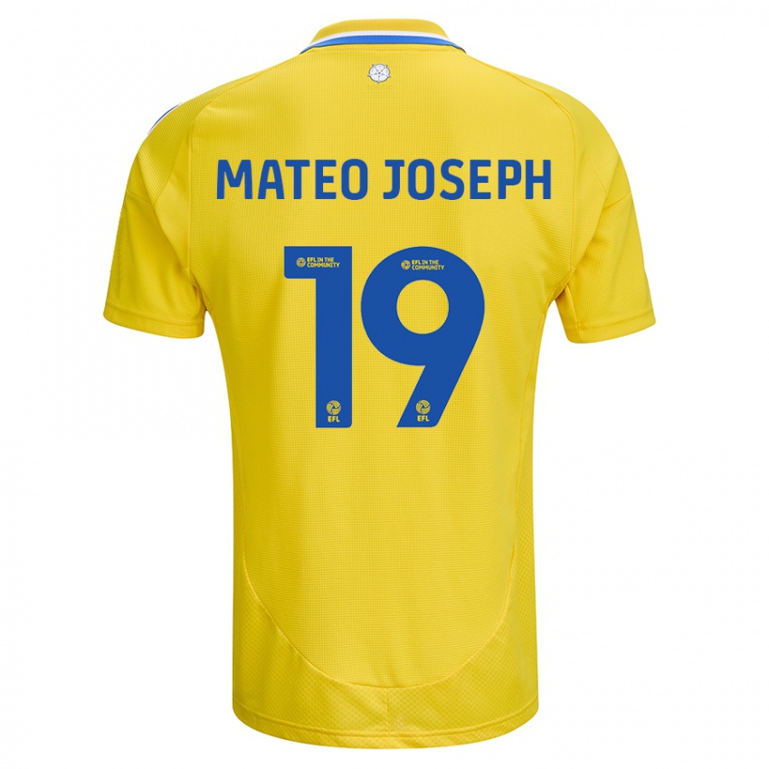 Bambino Maglia Mateo Joseph #19 Giallo Blu Kit Gara Away 2024/25 Maglietta