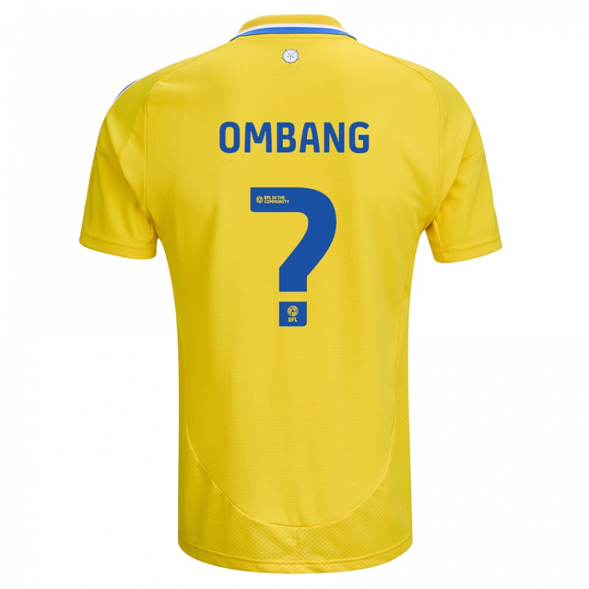 Bambino Maglia Darryl Ombang #0 Giallo Blu Kit Gara Away 2024/25 Maglietta