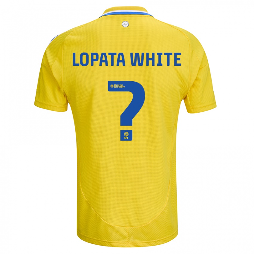 Bambino Maglia Reuben Lopata-White #0 Giallo Blu Kit Gara Away 2024/25 Maglietta