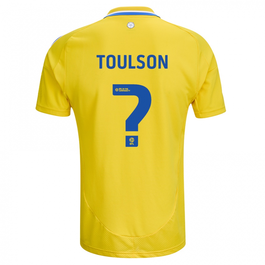 Bambino Maglia Daniel Toulson #0 Giallo Blu Kit Gara Away 2024/25 Maglietta