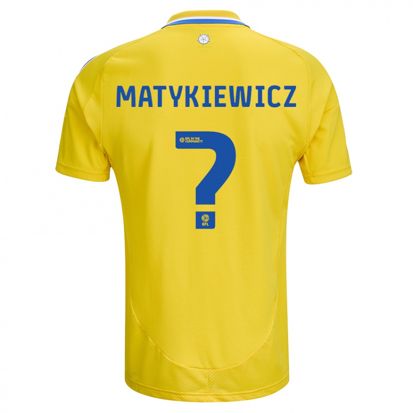 Bambino Maglia Luke Matykiewicz #0 Giallo Blu Kit Gara Away 2024/25 Maglietta