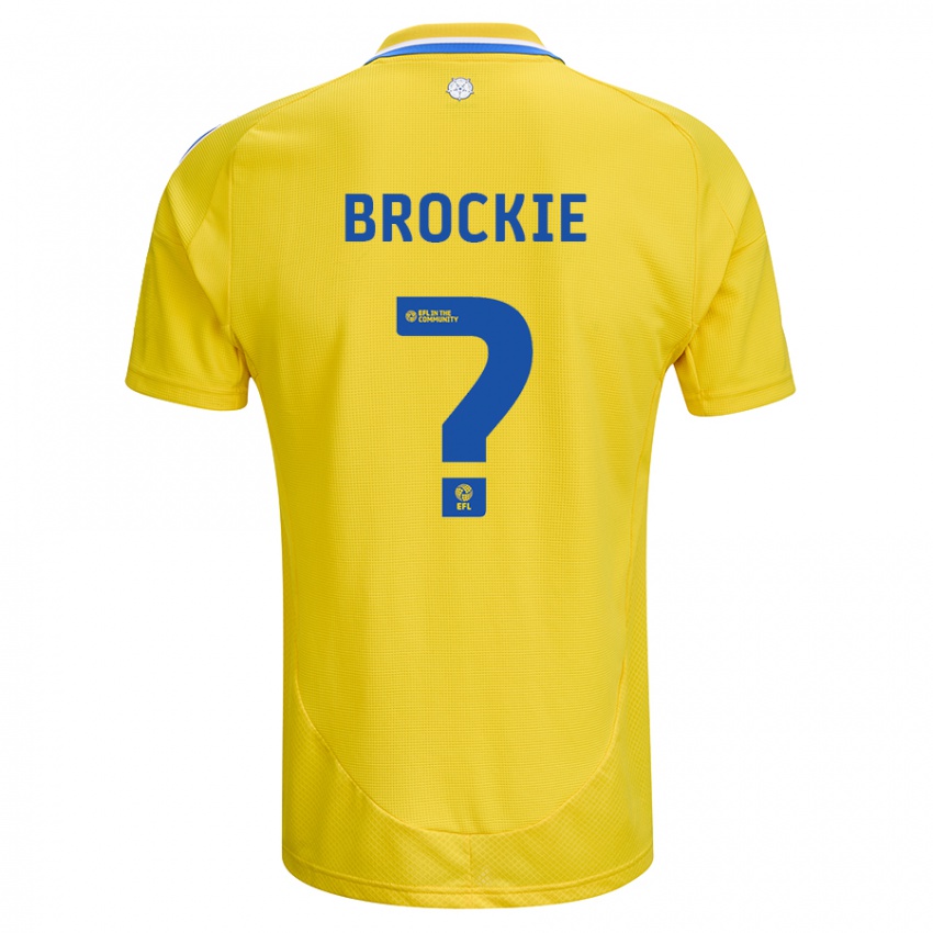 Bambino Maglia Devon Brockie #0 Giallo Blu Kit Gara Away 2024/25 Maglietta