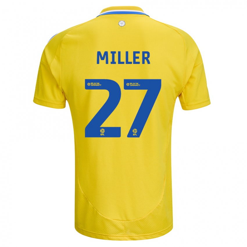 Bambino Maglia Amari Miller #27 Giallo Blu Kit Gara Away 2024/25 Maglietta