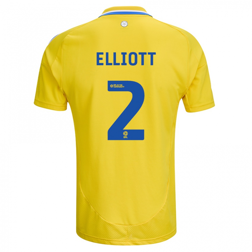 Bambino Maglia Izzy Elliott #2 Giallo Blu Kit Gara Away 2024/25 Maglietta