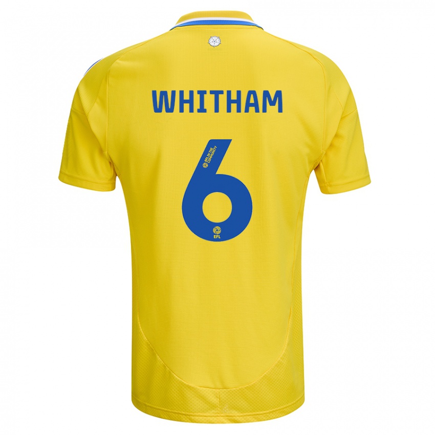 Bambino Maglia Danielle Whitham #6 Giallo Blu Kit Gara Away 2024/25 Maglietta