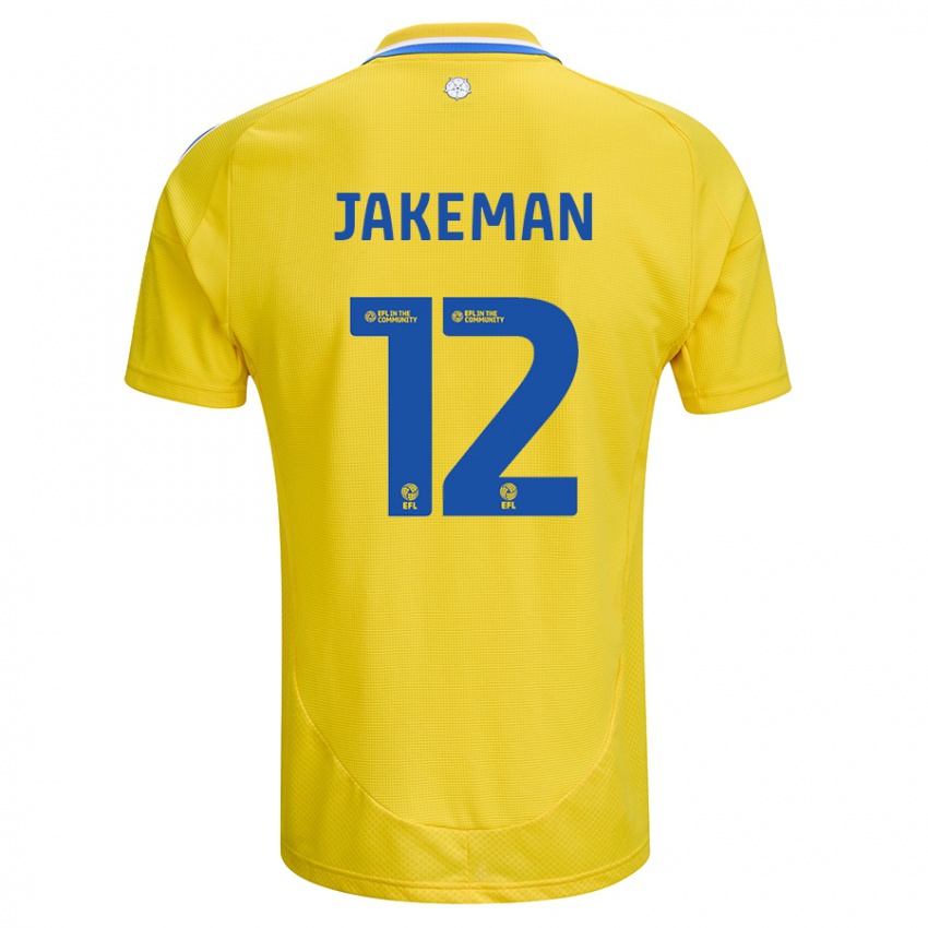 Bambino Maglia Harriet Jakeman #12 Giallo Blu Kit Gara Away 2024/25 Maglietta