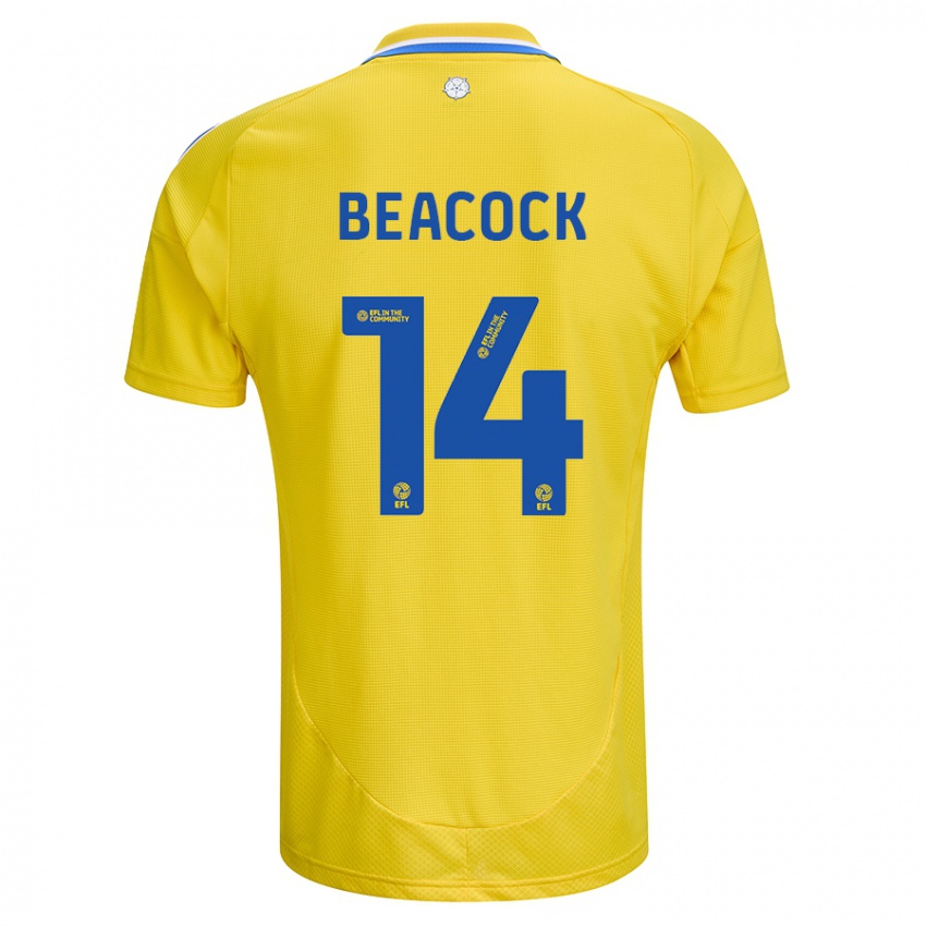 Bambino Maglia Molly Beacock #14 Giallo Blu Kit Gara Away 2024/25 Maglietta