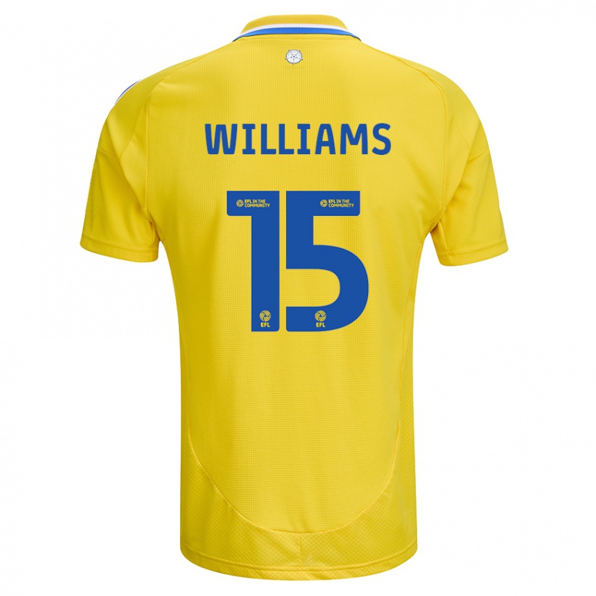 Bambino Maglia Paige Williams #15 Giallo Blu Kit Gara Away 2024/25 Maglietta